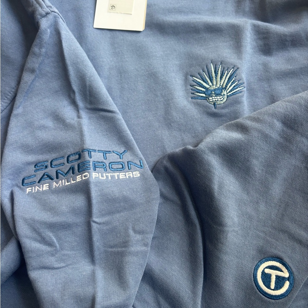 NWT SCOTTY CAMERON GALLERY Circle T Lava Golf Pullover Hoodie AGAVE Blue XXL